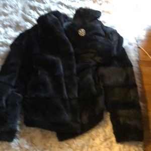 Faux mink coat